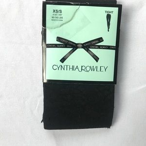 XS S Cynthia Rowley blk tights hosiery